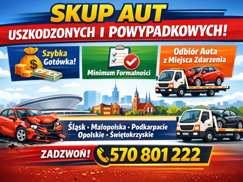 Skup samochodów powypadkowych, uszkodzonych | Odbiór lawetą